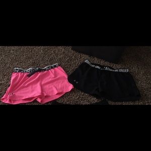 Shorts pink youth large black adult small