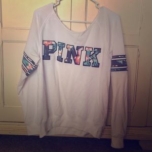 PINK crew neck hoodie