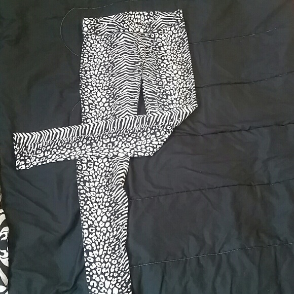 PINK animal print leggings.