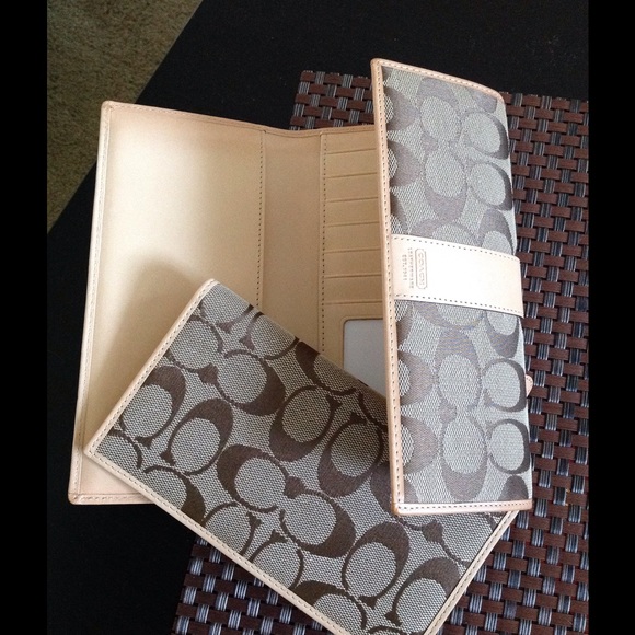 Coach check book wallet