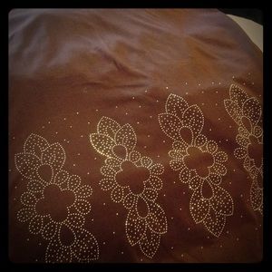Embroidered Brown Timeless Scarf