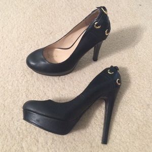 Guess Black Leather Heels