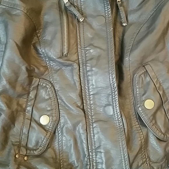 Dark brown leather jacket - Picture 2 of 2