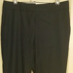 Tall JCrew pinstripe navy pants 100% wool