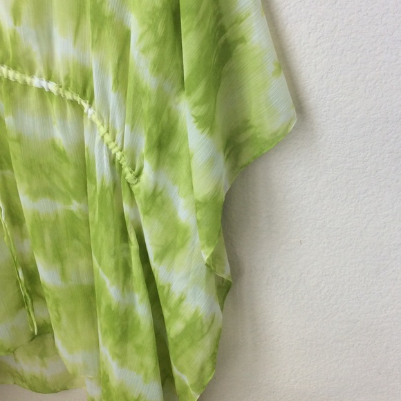Michael Kors Lime Green blouse/coverup - Picture 4 of 4