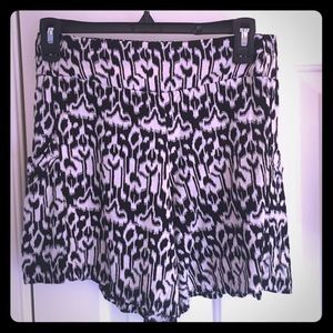 Black and white patterned shorts