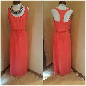 Orange maxi dress