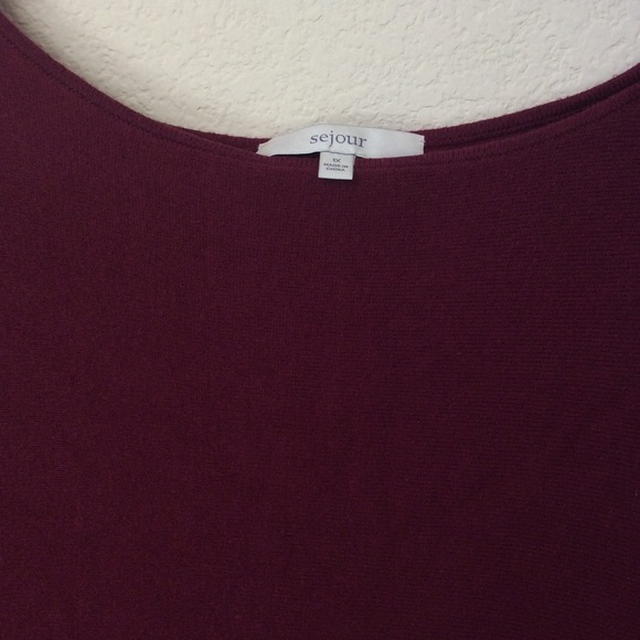 Maroon Sejour poncho - Picture 2 of 4