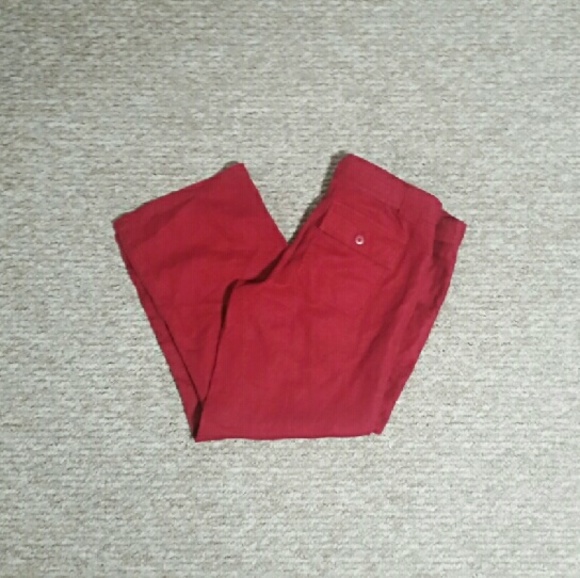 Red drawstring pants - Picture 2 of 4