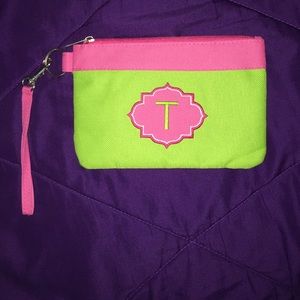 Pink and Green wristlet