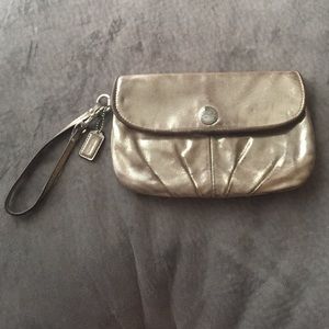Gold Coach Wristlet
