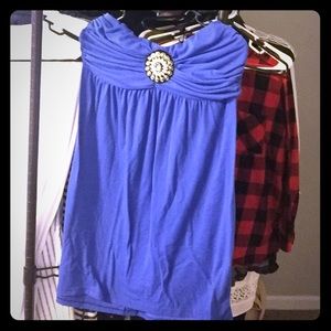 Maurice's electric blue tube top dress.