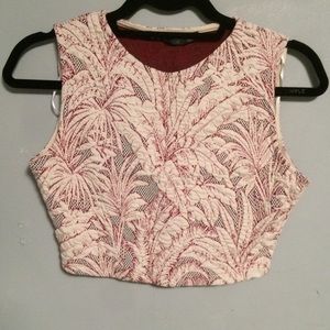 Zara Jacquard Crop Top
