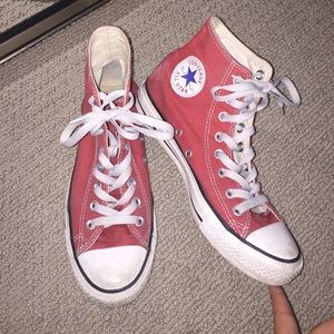 Red High top Converse