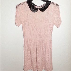 I.N. San Francisco pink Peter Pan collar  dress