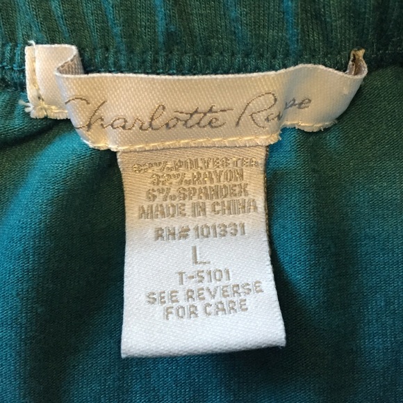 Embroidered teal tube top - Picture 3 of 3