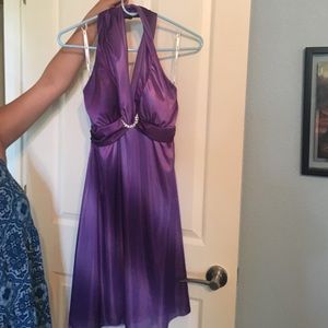 Adorable halter top purple dress