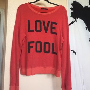 Red Wildfox pullover sweater