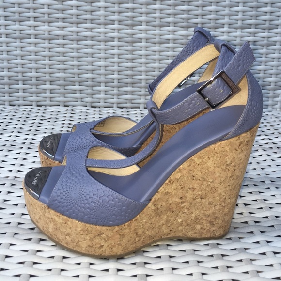 Authentic Jimmy Choo Pela wedges sz 37 worn once