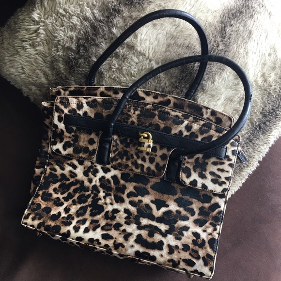 ALDO Birkin Style Leopard Print Bag