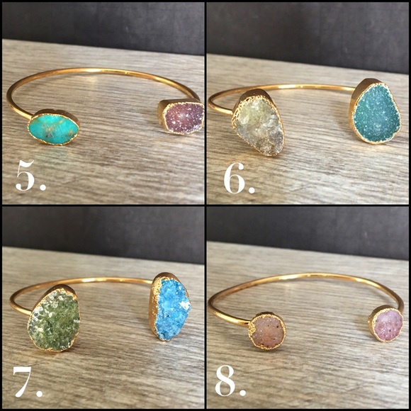 druzy bracelet boho jewelry - Picture 3 of 4