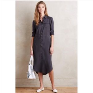 Maeve Drawstring Midi Shirtdress Relist
