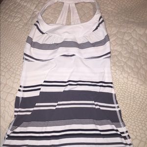 Lululemon striped racer back tank. Sz 4