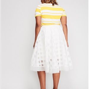 Christian Siriano organza plaid skirt