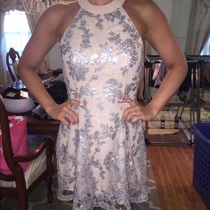 Dress the Population sequin & lace dress