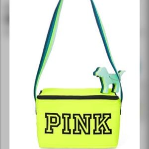 VS Pink, neon yellow cooler