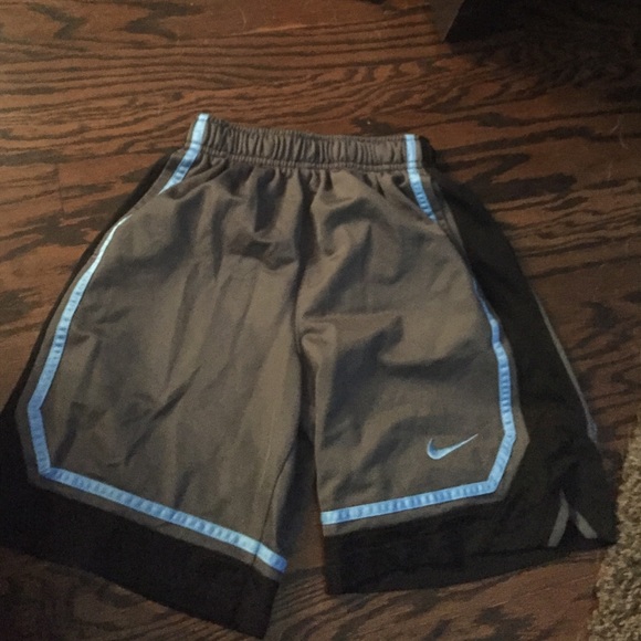 Little boys gray Nike dri fit shorts