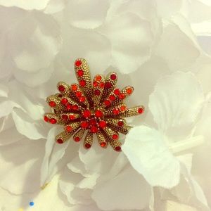 Loving Red Sunflower Ring