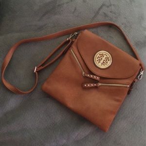 Large Faux Leather Crossbody
