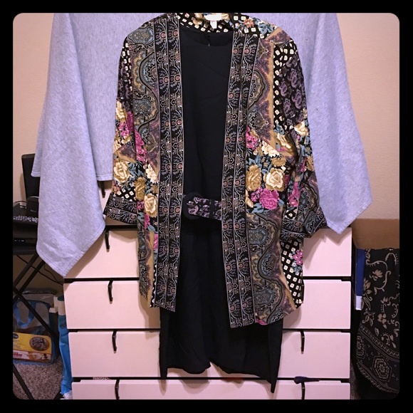 Dress with cardigan