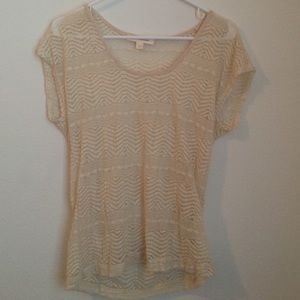 Painted Threads white lace top