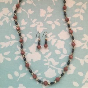 Custom made necklace and earring set