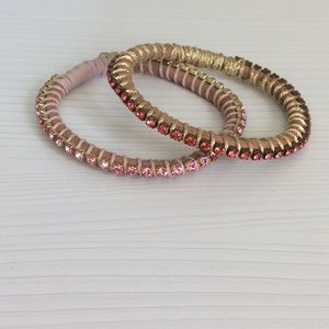 Red and pink bracelets