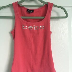 BeBe Pink Rhinestone Tank