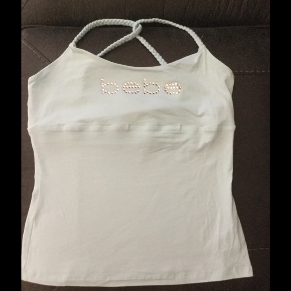 Beautiful bebe rhinestone halter.
