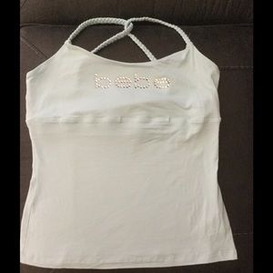 Beautiful bebe rhinestone halter.