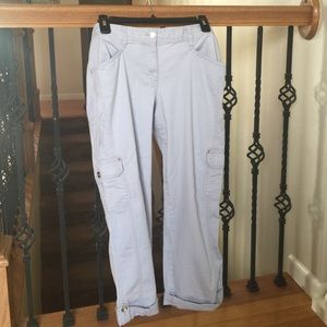 WHBM Silver/Grey Crop/Capris
