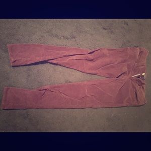 Maroon corduroy skinnies