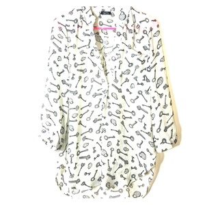 ✨ 3/4 Sleeve Lock & Key Blouse ✨