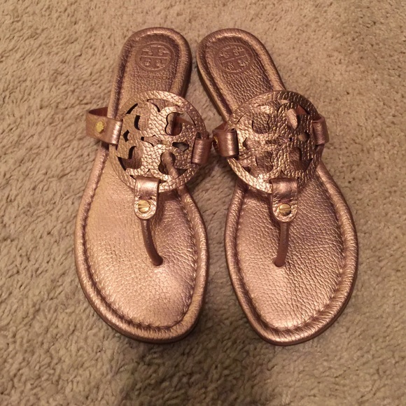 Tory Burch Shoes - Tory Burch Miller tumbled metallic leather sandals
