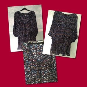 Multi color peasant blouse.