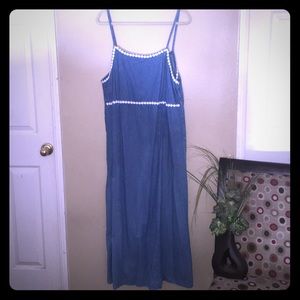 Blue jean sunflower dress