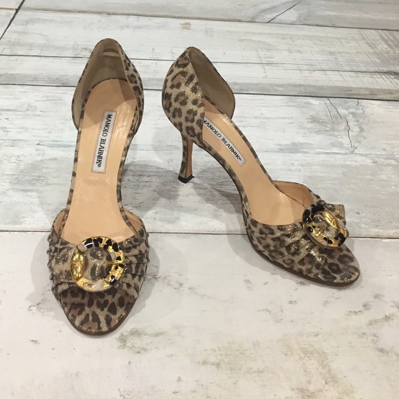 GORGEOUS Manolo Blahnik peep toe heels - Picture 4 of 4