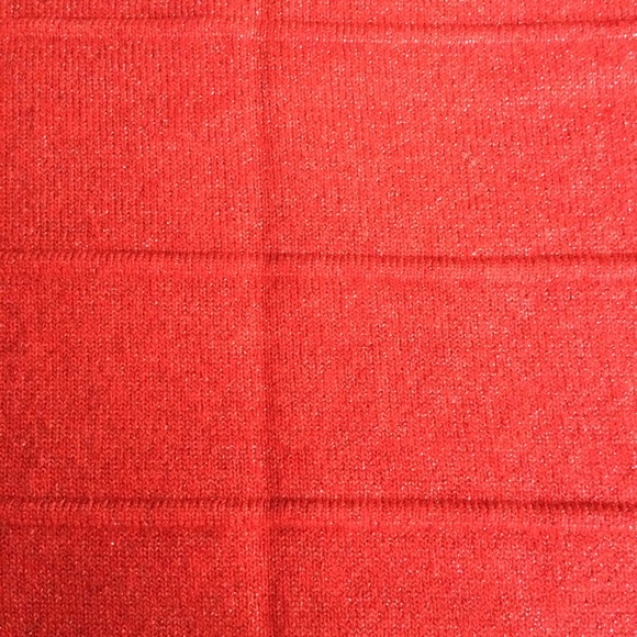 red sparkly glitter mini fitted skirt - Picture 2 of 4