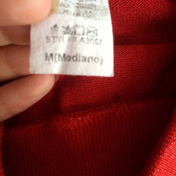 red sparkly glitter mini fitted skirt - Picture 3 of 4