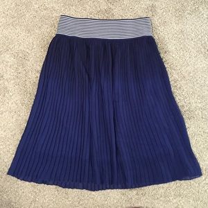 Royal blue pleated skirt